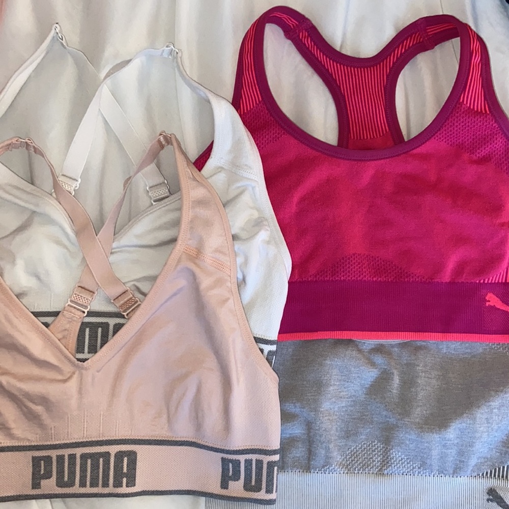 4 Puma Sports Bras and 1 VS Sports Bra
